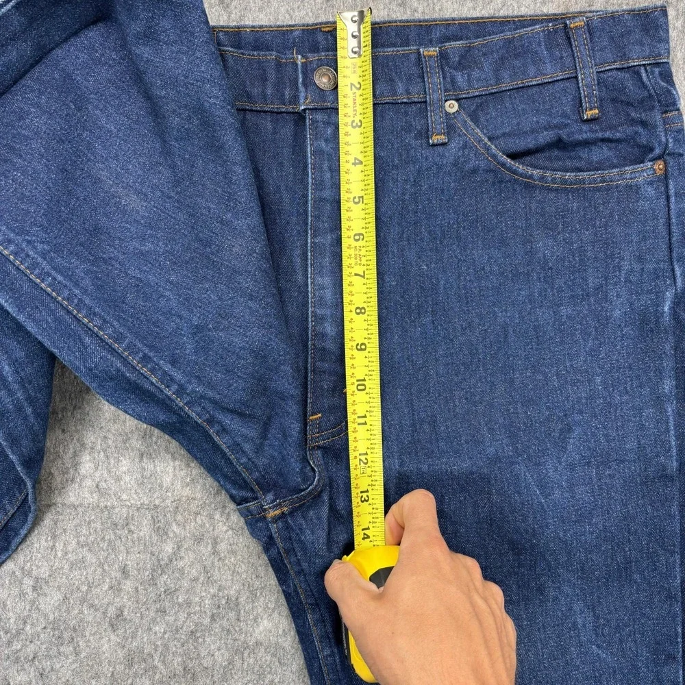 Vintage Levi's 20517 0217 Orange Tab 36x33 Blue Denim USA 80s Bootcut Western - Picture 10 of 16